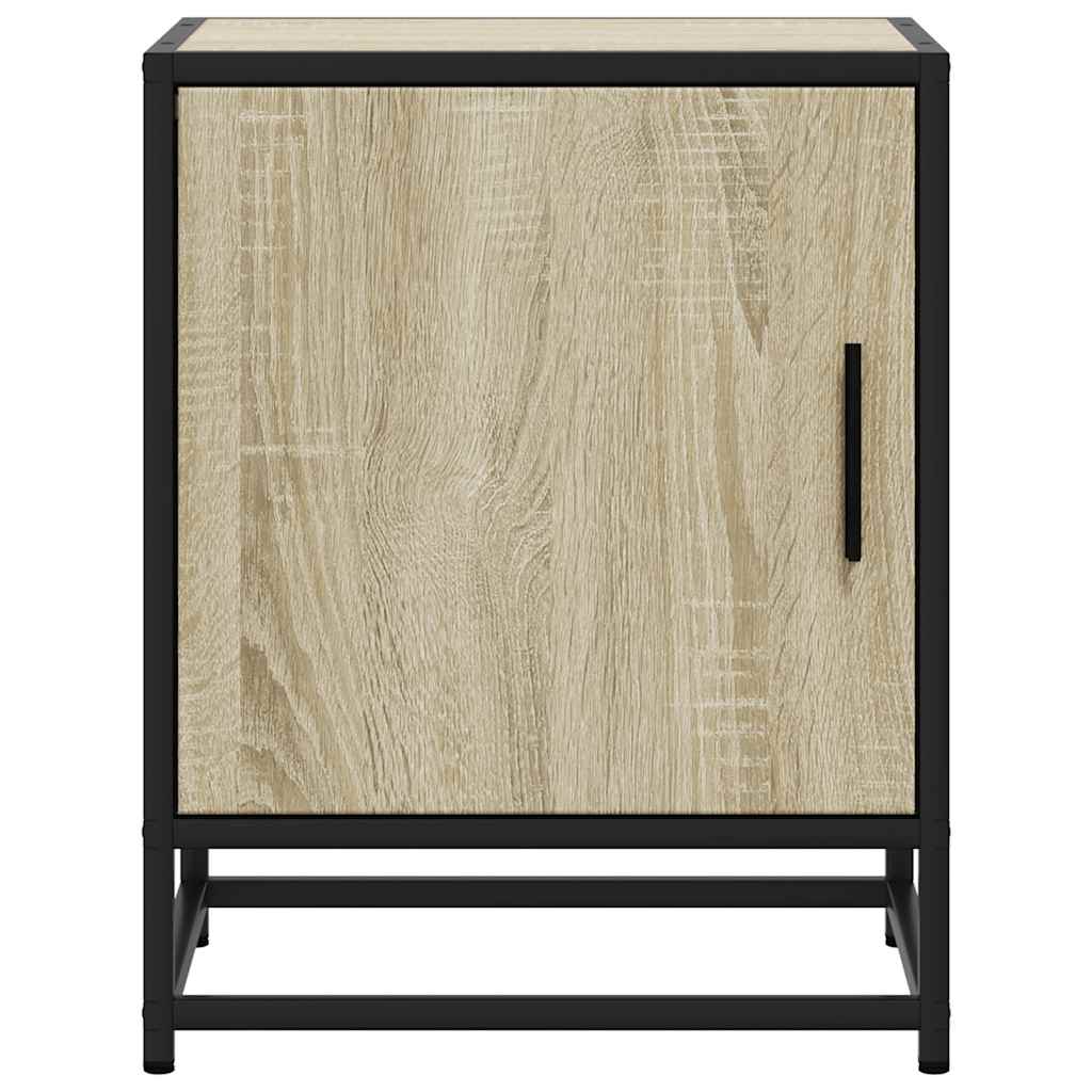 Nattbord 2 Stk Sonoma Eik 40X31X50 Cm Konstruert Tre Og Metall