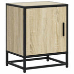 Nattbord 2 Stk Sonoma Eik 40X31X50 Cm Konstruert Tre Og Metall