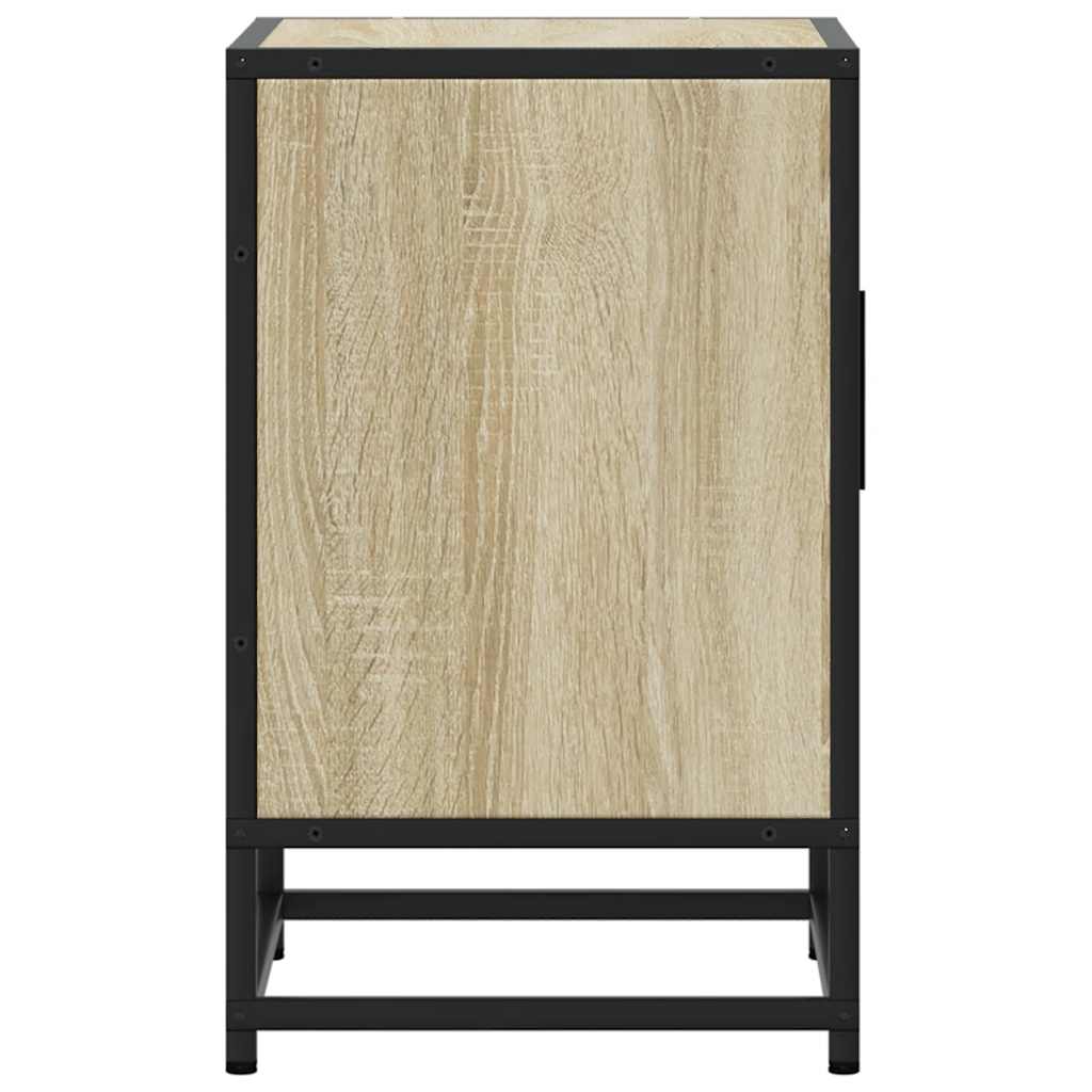 Nattbord 2 Stk Sonoma Eik 40X31X50 Cm Konstruert Tre Og Metall