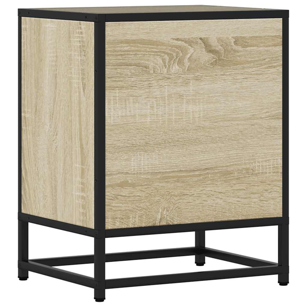 Nattbord 2 Stk Sonoma Eik 40X31X50 Cm Konstruert Tre Og Metall