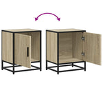 Nattbord 2 Stk Sonoma Eik 40X31X50 Cm Konstruert Tre Og Metall