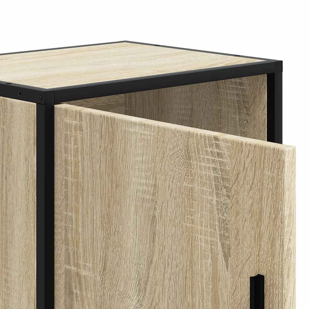 Nattbord 2 Stk Sonoma Eik 40X31X50 Cm Konstruert Tre Og Metall