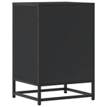 Nattbord Svart 40X34,5X60 Cm Konstruert Tre Og Metall