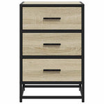 Nattbord Sonoma Eik 40X34,5X60 Cm Konstruert Tre Og Metall