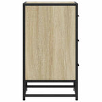 Nattbord Sonoma Eik 40X34,5X60 Cm Konstruert Tre Og Metall