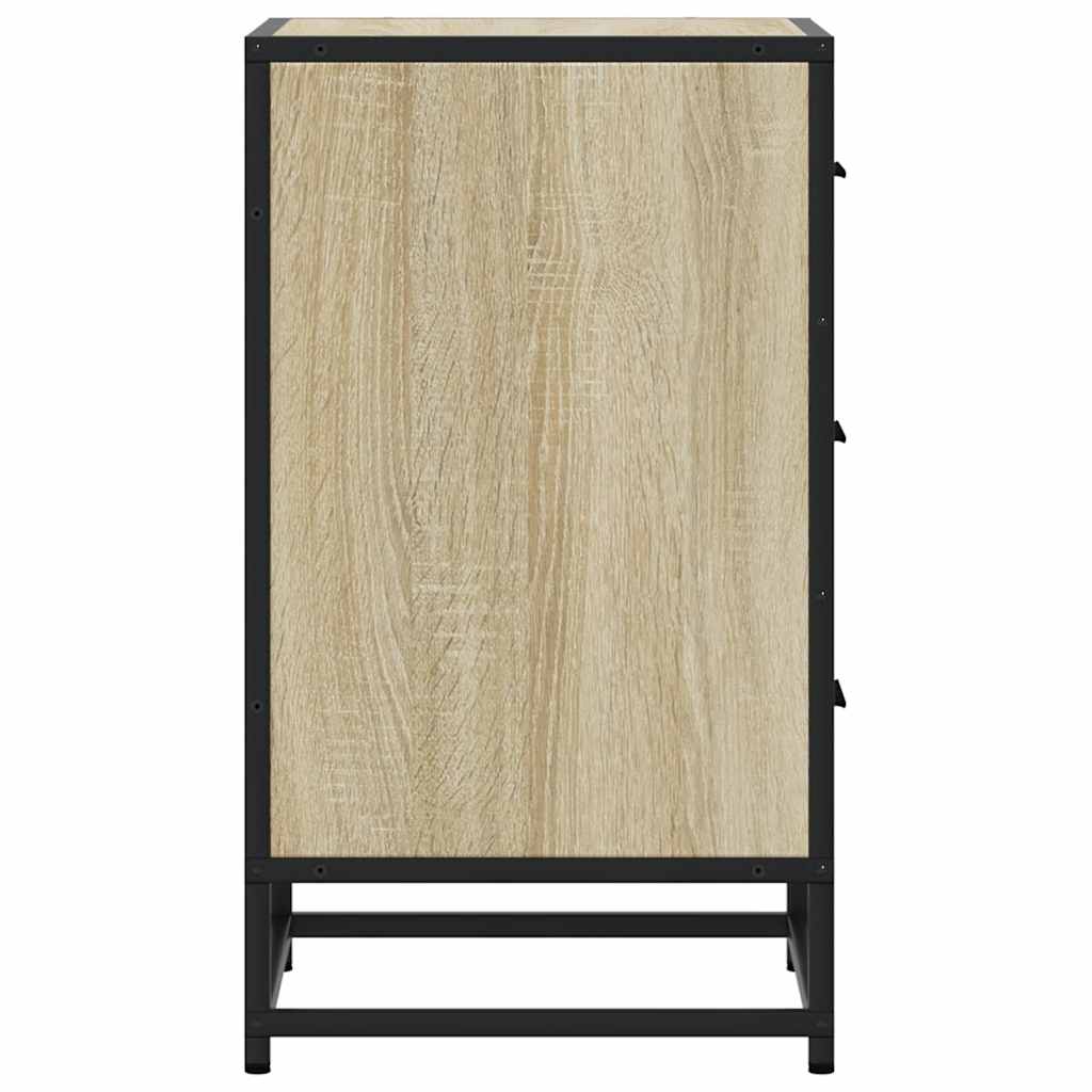 Nattbord Sonoma Eik 40X34,5X60 Cm Konstruert Tre Og Metall