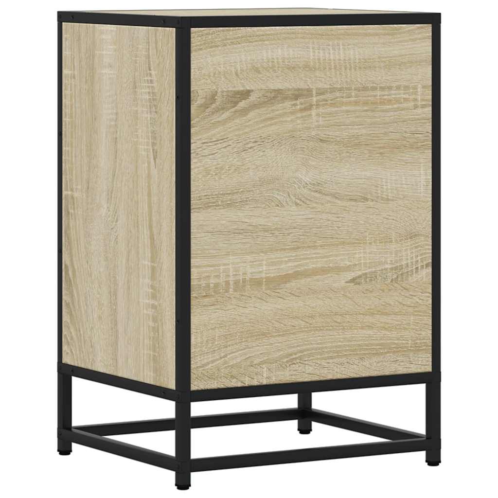 Nattbord Sonoma Eik 40X34,5X60 Cm Konstruert Tre Og Metall