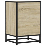 Nattbord Sonoma Eik 40X34,5X60 Cm Konstruert Tre Og Metall
