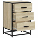 Nattbord Sonoma Eik 40X34,5X60 Cm Konstruert Tre Og Metall