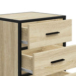 Nattbord Sonoma Eik 40X34,5X60 Cm Konstruert Tre Og Metall