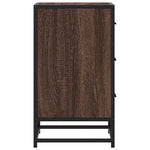 Nattbord Brun Eik 40X34,5X60 Cm Konstruert Tre Og Metall