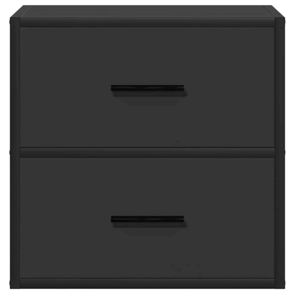 Veggmonterte Nattbord 2 Stk Svart 40X31X39,5 Cm