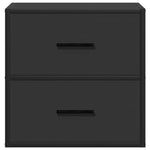 Veggmonterte Nattbord 2 Stk Svart 40X31X39,5 Cm