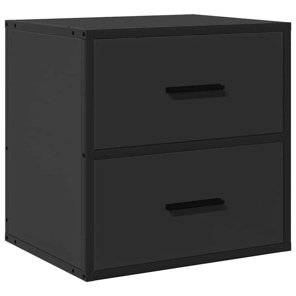 Veggmonterte Nattbord 2 Stk Svart 40X31X39,5 Cm