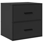 Veggmonterte Nattbord 2 Stk Svart 40X31X39,5 Cm