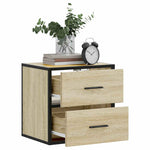 Veggmonterte Nattbord 2 Stk Sonoma Eik 40X31X39,5 Cm