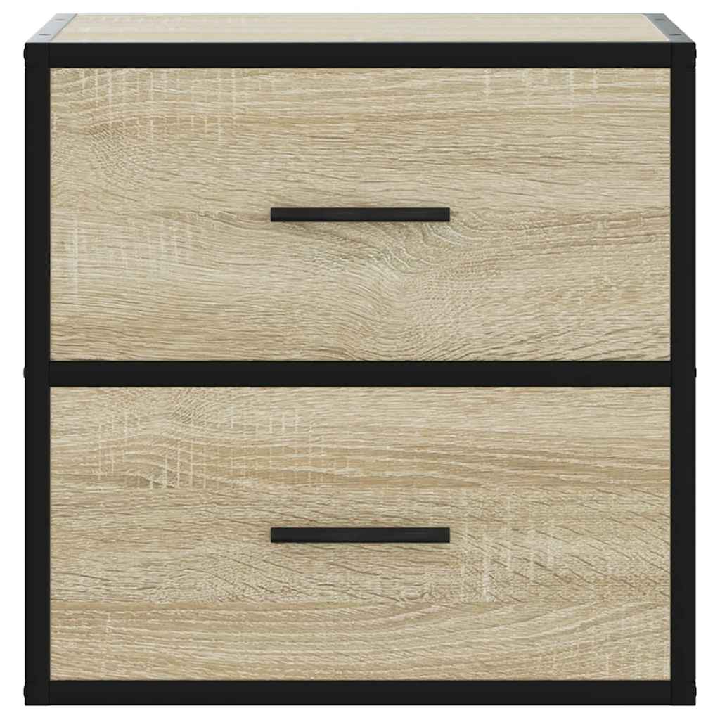 Veggmonterte Nattbord 2 Stk Sonoma Eik 40X31X39,5 Cm