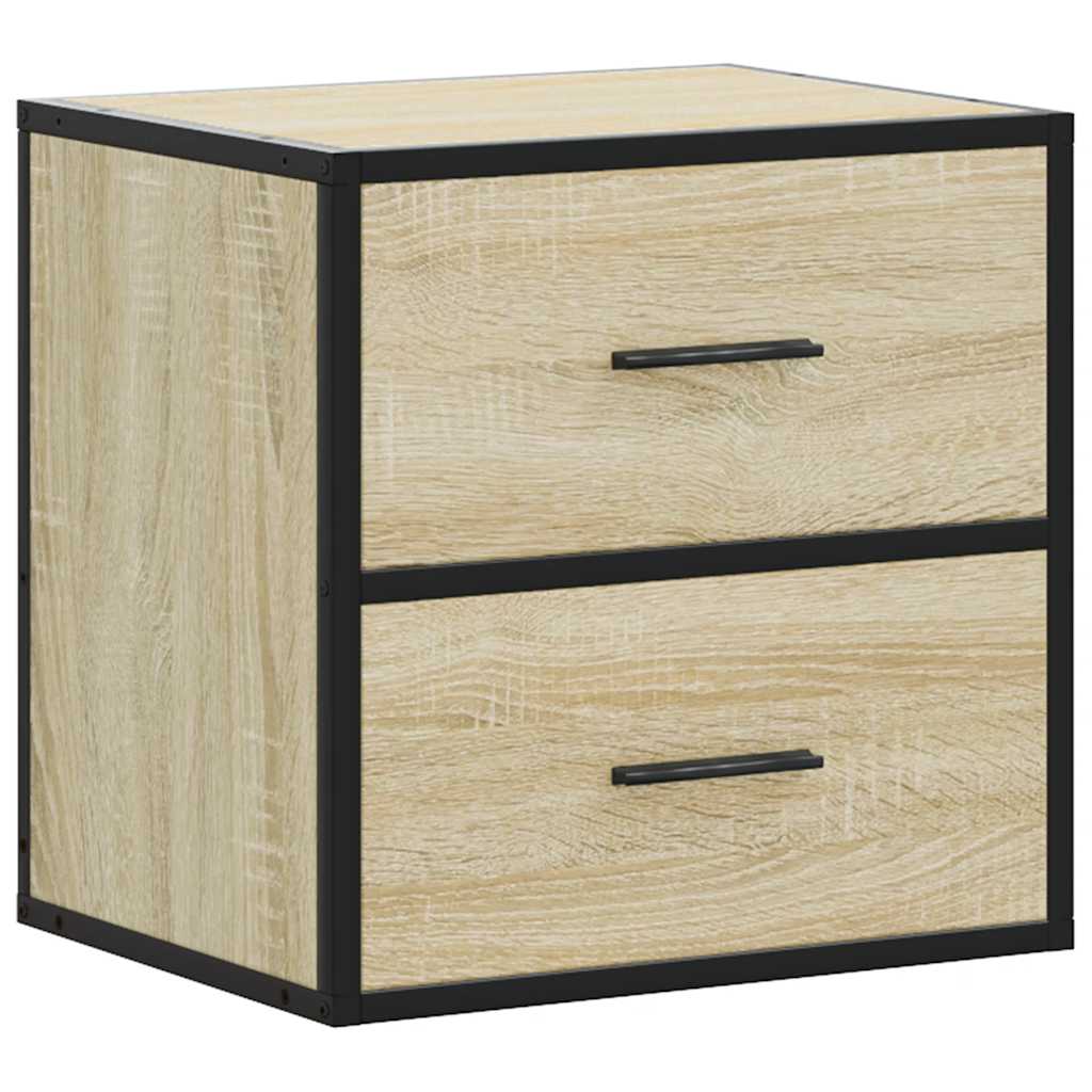 Veggmonterte Nattbord 2 Stk Sonoma Eik 40X31X39,5 Cm