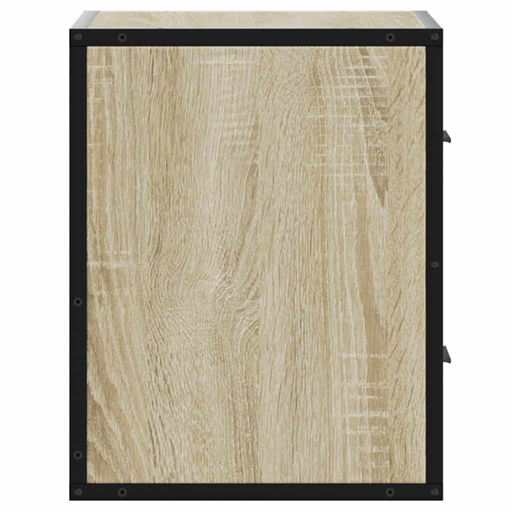 Veggmonterte Nattbord 2 Stk Sonoma Eik 40X31X39,5 Cm