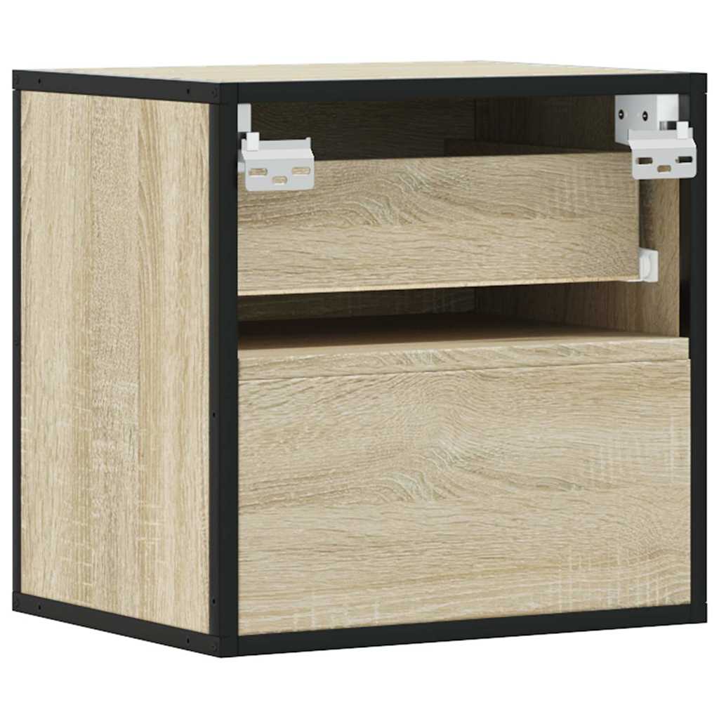 Veggmonterte Nattbord 2 Stk Sonoma Eik 40X31X39,5 Cm