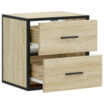 Veggmonterte Nattbord 2 Stk Sonoma Eik 40X31X39,5 Cm