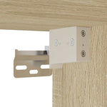 Veggmonterte Nattbord 2 Stk Sonoma Eik 40X31X39,5 Cm