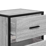 Veggmonterte Nattbord 2 Stk Grå Sonoma 40X31X39,5 Cm