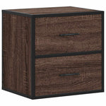 Veggmonterte Nattbord 2 Stk Brun Eik 40X31X39,5 Cm