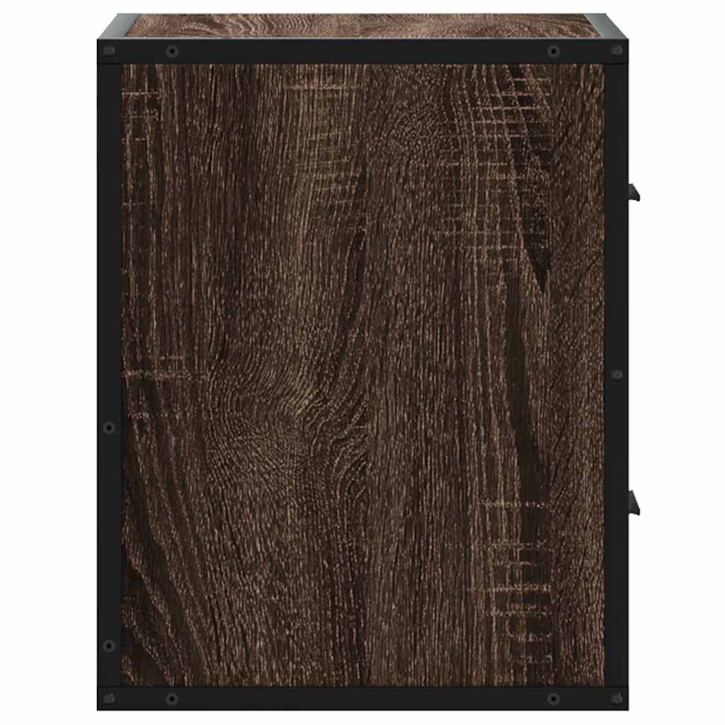 Veggmonterte Nattbord 2 Stk Brun Eik 40X31X39,5 Cm