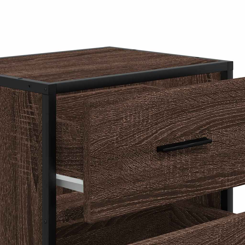 Veggmonterte Nattbord 2 Stk Brun Eik 40X31X39,5 Cm