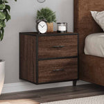 Veggmonterte Nattbord 2 Stk Brun Eik 40X31X39,5 Cm