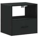 Veggmontert Nattbord Svart 40X31X39,5 Cm