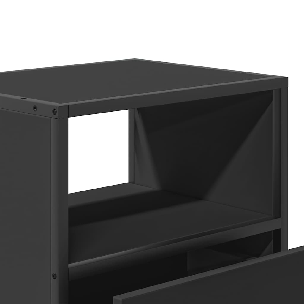 Veggmontert Nattbord Svart 40X31X39,5 Cm