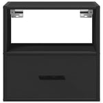 Veggmonterte Nattbord 2 Stk Svart 40X31X39,5 Cm