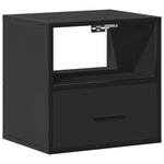 Veggmonterte Nattbord 2 Stk Svart 40X31X39,5 Cm
