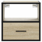 Veggmontert Nattbord Sonoma Eik 40X31X39,5 Cm