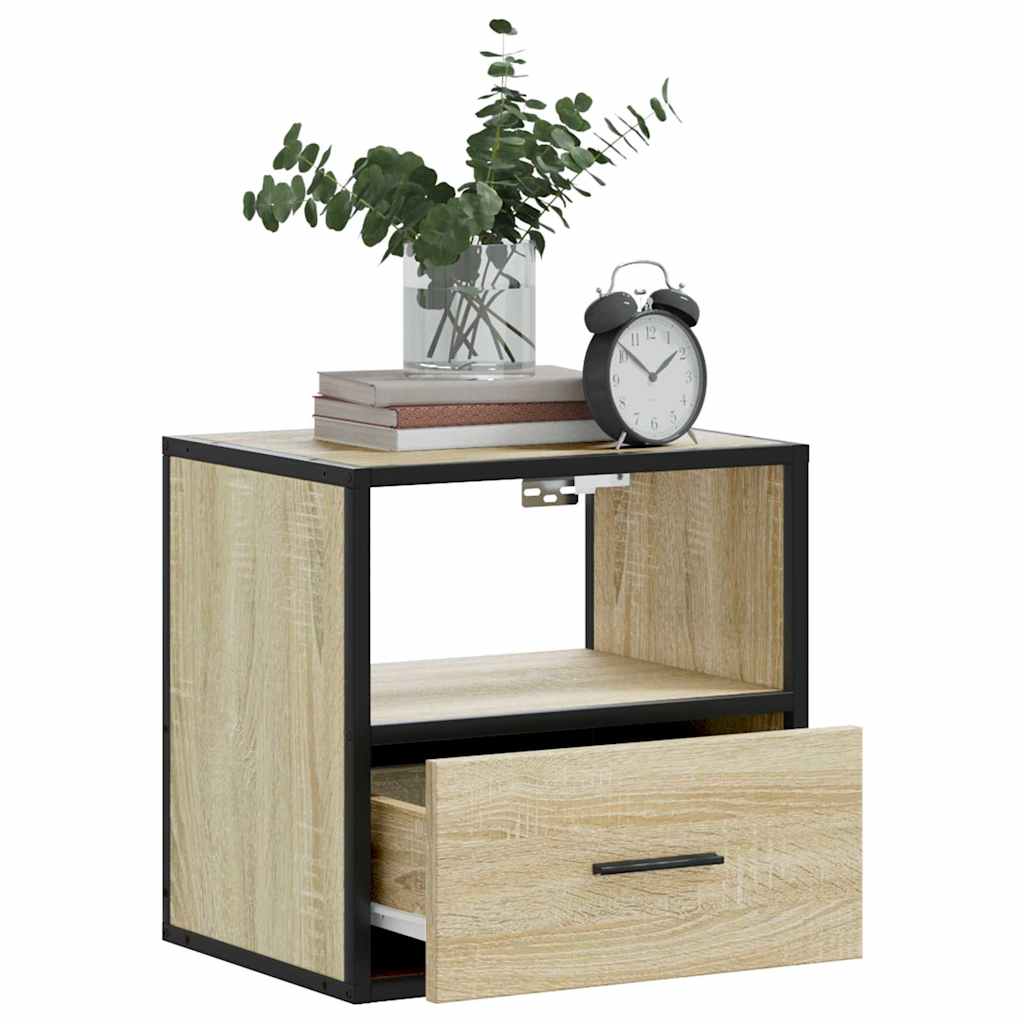 Veggmonterte Nattbord 2 Stk Sonoma Eik 40X31X39,5 Cm