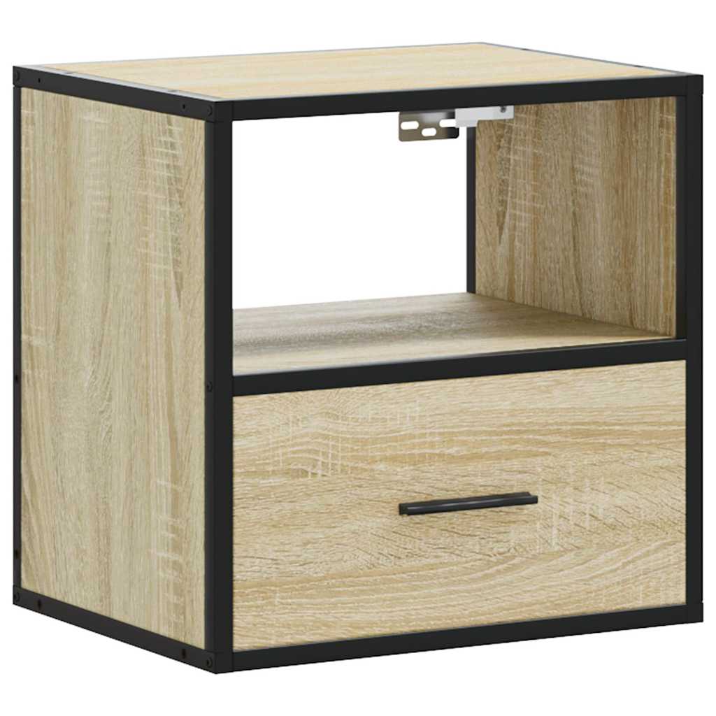 Veggmonterte Nattbord 2 Stk Sonoma Eik 40X31X39,5 Cm