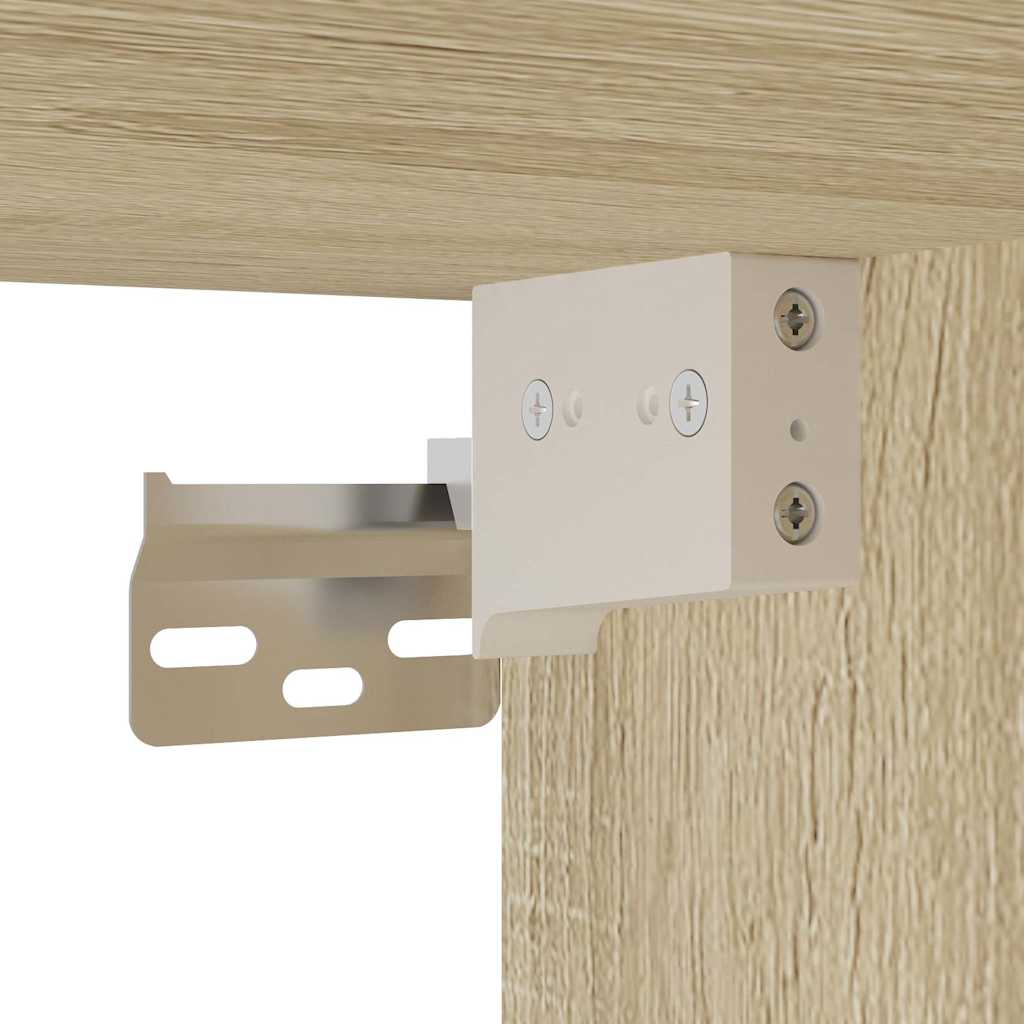 Veggmonterte Nattbord 2 Stk Sonoma Eik 40X31X39,5 Cm