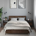Veggmonterte Nattbord 2 Stk Brun Eik 40X31X39,5 Cm