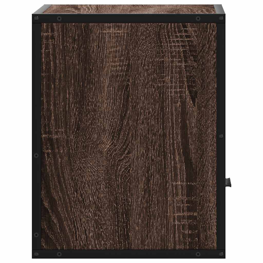 Veggmonterte Nattbord 2 Stk Brun Eik 40X31X39,5 Cm