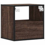 Veggmonterte Nattbord 2 Stk Brun Eik 40X31X39,5 Cm