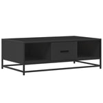 Salongbord Svart 100X57X35 Cm Konstruert Tre Og Metall
