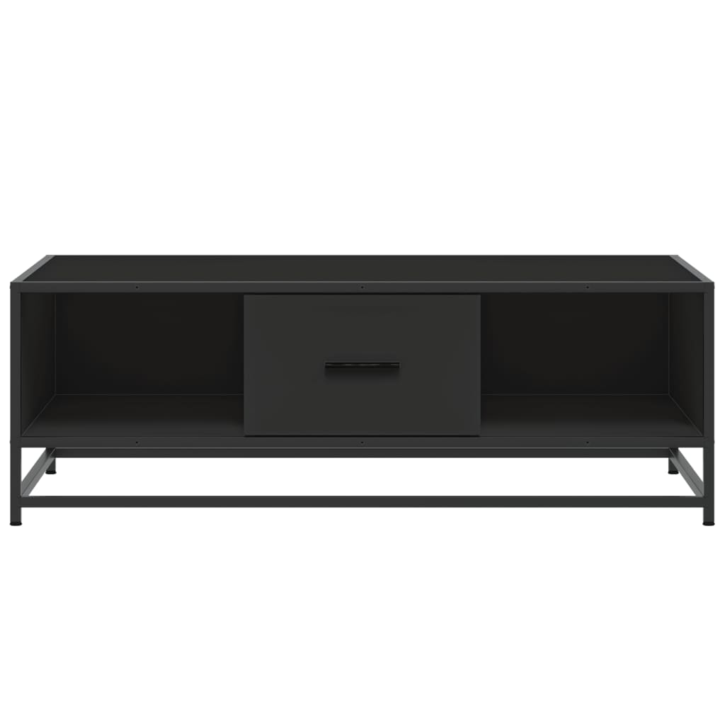 Salongbord Svart 100X57X35 Cm Konstruert Tre Og Metall