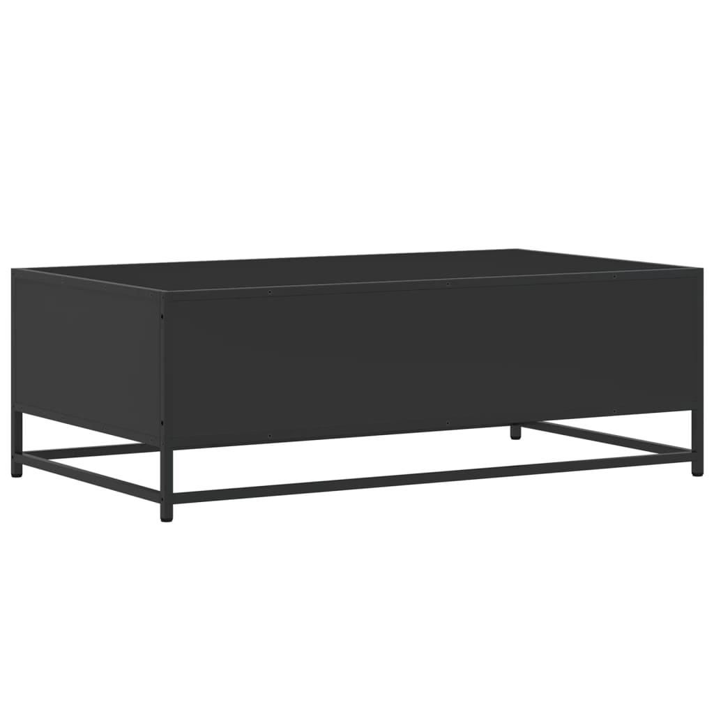 Salongbord Svart 100X57X35 Cm Konstruert Tre Og Metall