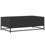 Salongbord Svart 100X57X35 Cm Konstruert Tre Og Metall