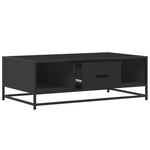 Salongbord Svart 100X57X35 Cm Konstruert Tre Og Metall