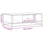 Salongbord Svart 100X57X35 Cm Konstruert Tre Og Metall