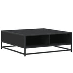 Salongbord Svart 80X80X30 Cm Konstruert Tre Og Metall