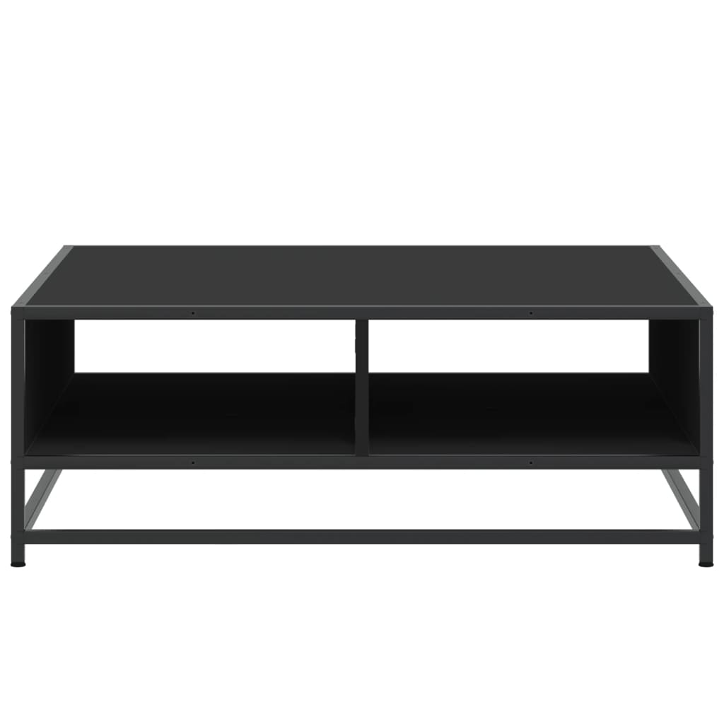 Salongbord Svart 80X80X30 Cm Konstruert Tre Og Metall